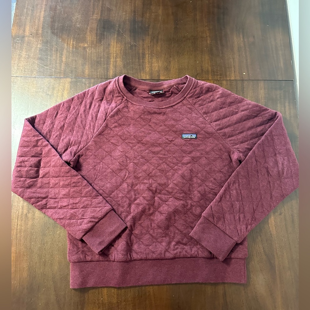 Patagonia Organic Cotton Quilted Womens Pullover Sweatshirt Size M